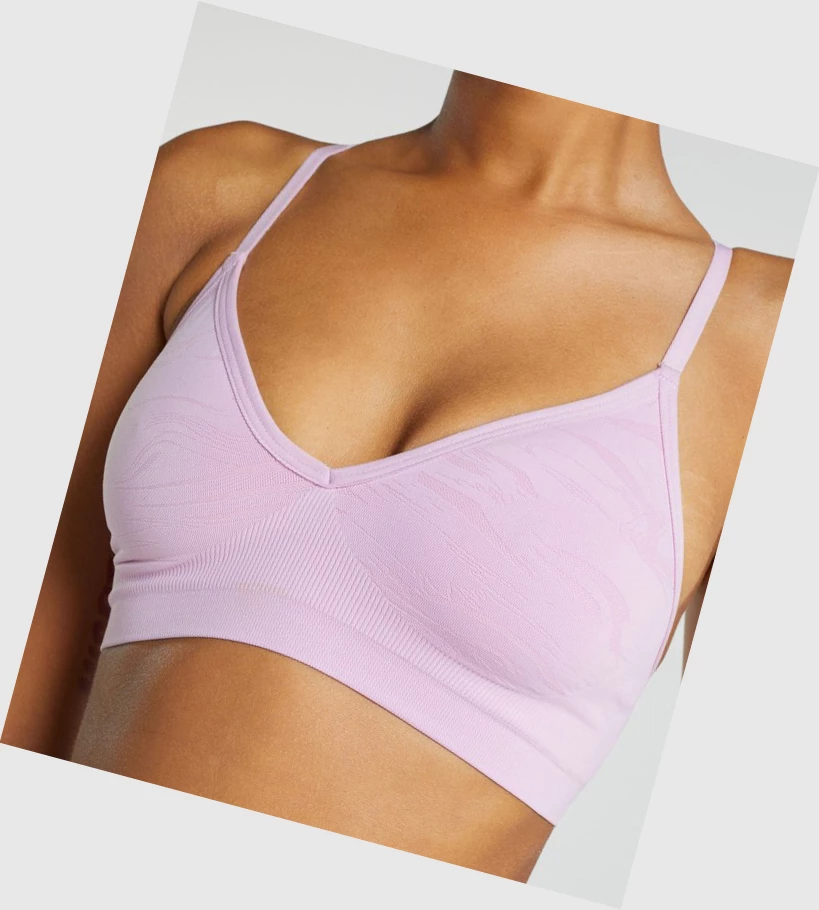 Gymshark Seamless Low Neck Bralette Naisten Alusvaatteet Vaaleanpinkki | EKPZGX781
