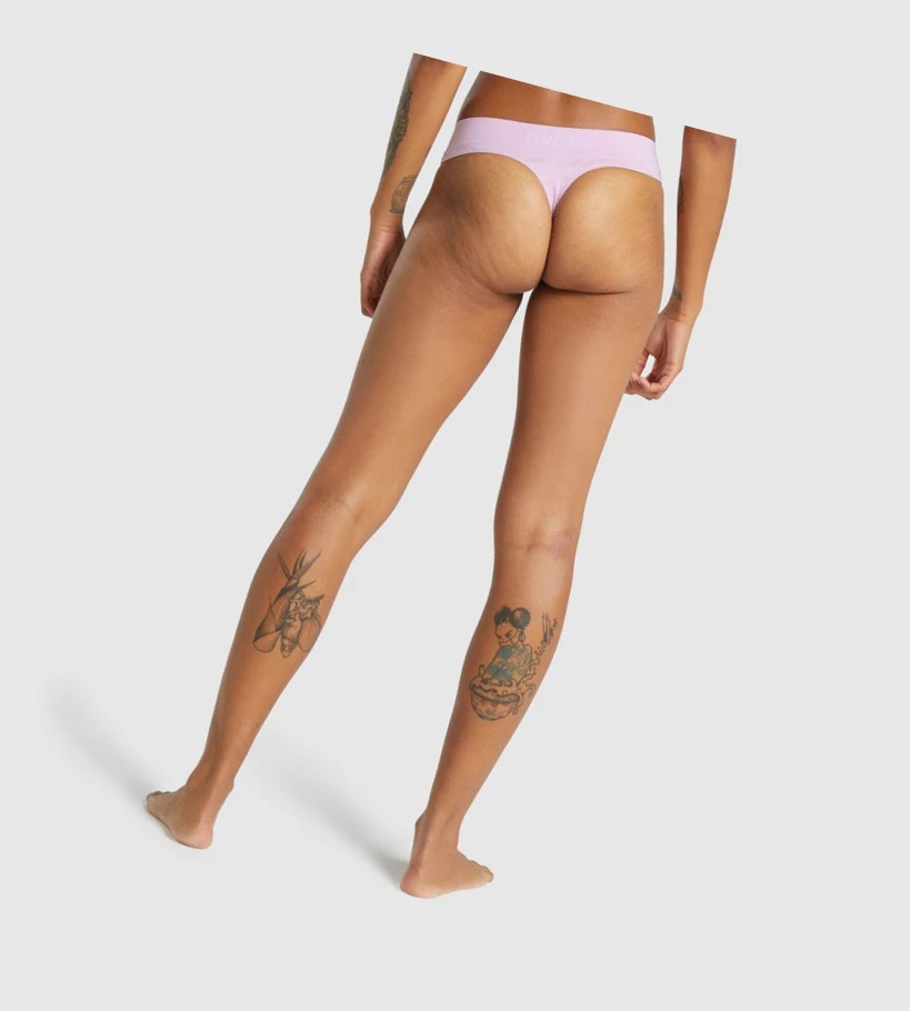 Gymshark Seamless Low Rise Ranne Naisten Alusvaatteet Vaaleanpinkki | PFYBHD082