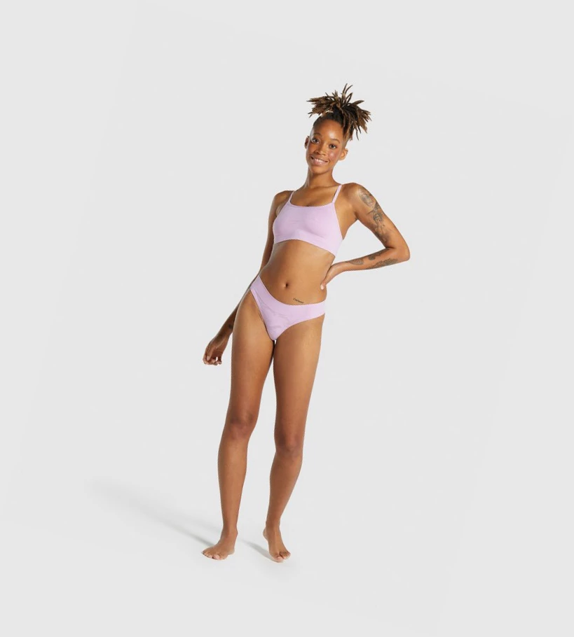 Gymshark Seamless Low Rise Ranne Naisten Alusvaatteet Vaaleanpinkki | PFYBHD082