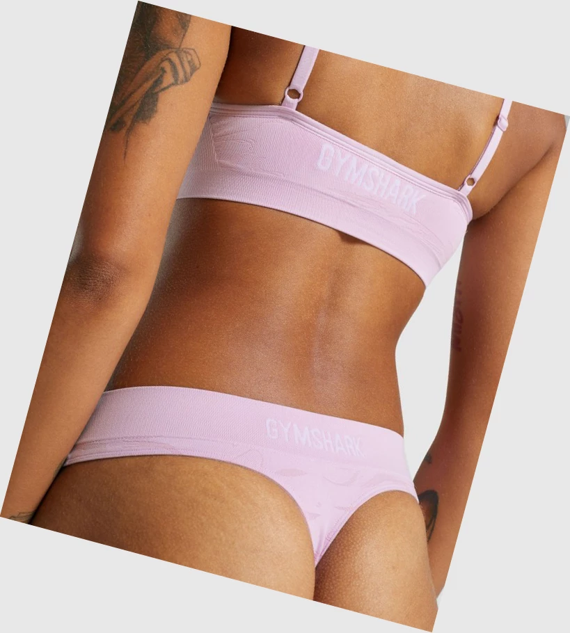 Gymshark Seamless Low Rise Ranne Naisten Alusvaatteet Vaaleanpinkki | PFYBHD082