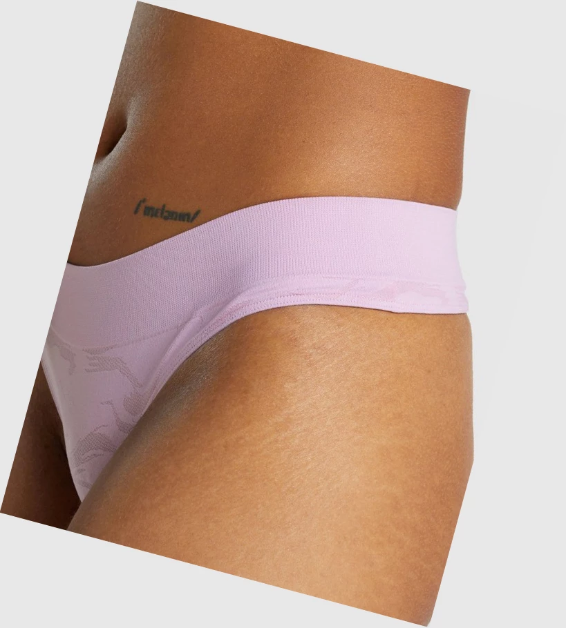 Gymshark Seamless Low Rise Ranne Naisten Alusvaatteet Vaaleanpinkki | PFYBHD082