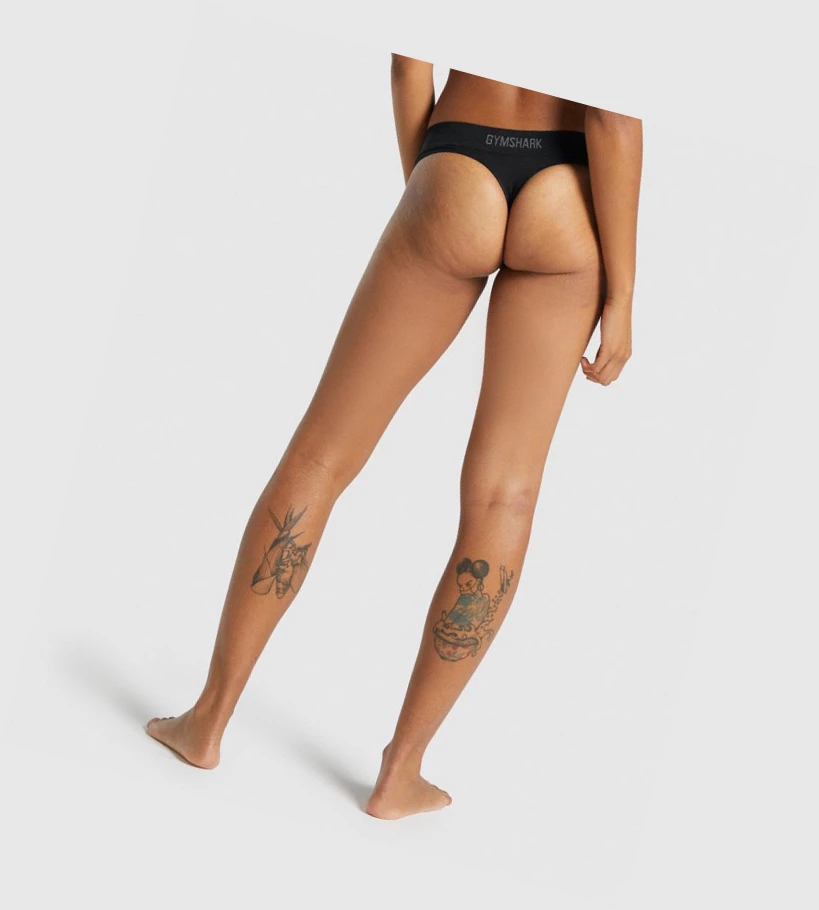 Gymshark Seamless Low Rise Ranne Naisten Alusvaatteet Mustat | ROCSBZ081