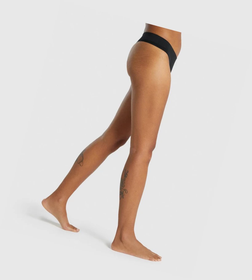 Gymshark Seamless Low Rise Ranne Naisten Alusvaatteet Mustat | ROCSBZ081