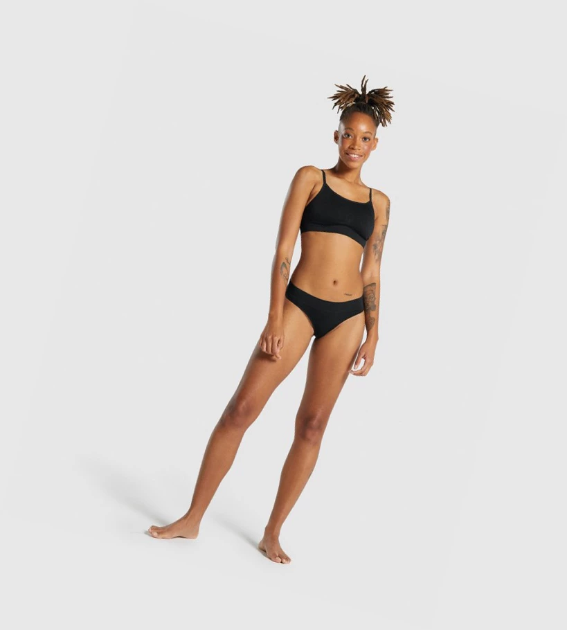 Gymshark Seamless Low Rise Ranne Naisten Alusvaatteet Mustat | ROCSBZ081