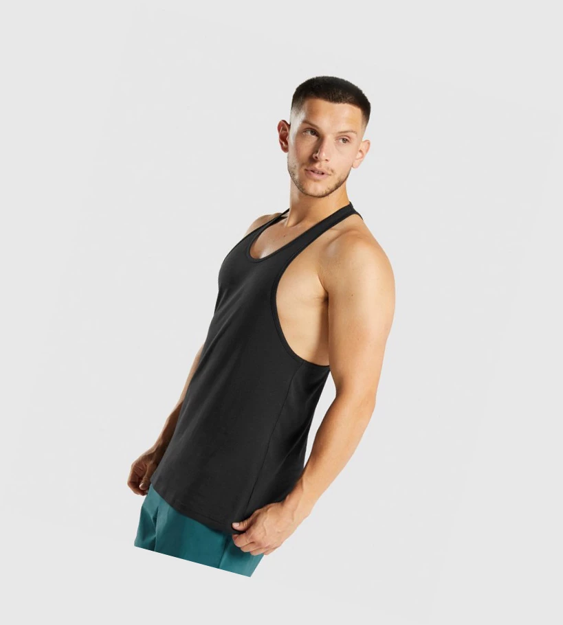 Gymshark Sharkhead Infill Miesten Hihaton Paita Mustat | DPAXKQ016