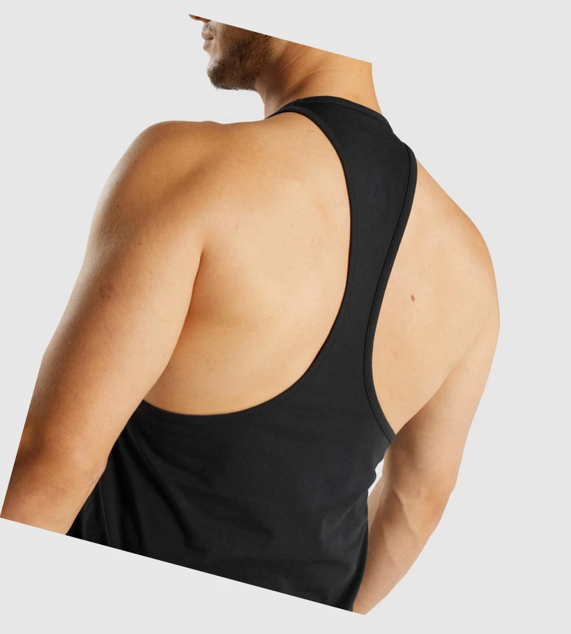Gymshark Sharkhead Infill Miesten Hihaton Paita Mustat | DPAXKQ016