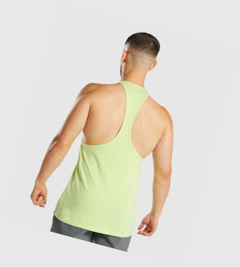 Gymshark Sharkhead Infill Miesten Hihaton Paita Vaaleanvihreä | HRAWVU350
