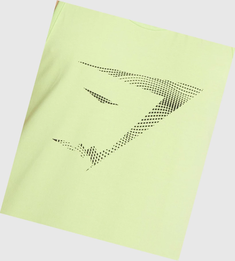 Gymshark Sharkhead Infill Miesten Hihaton Paita Vaaleanvihreä | HRAWVU350