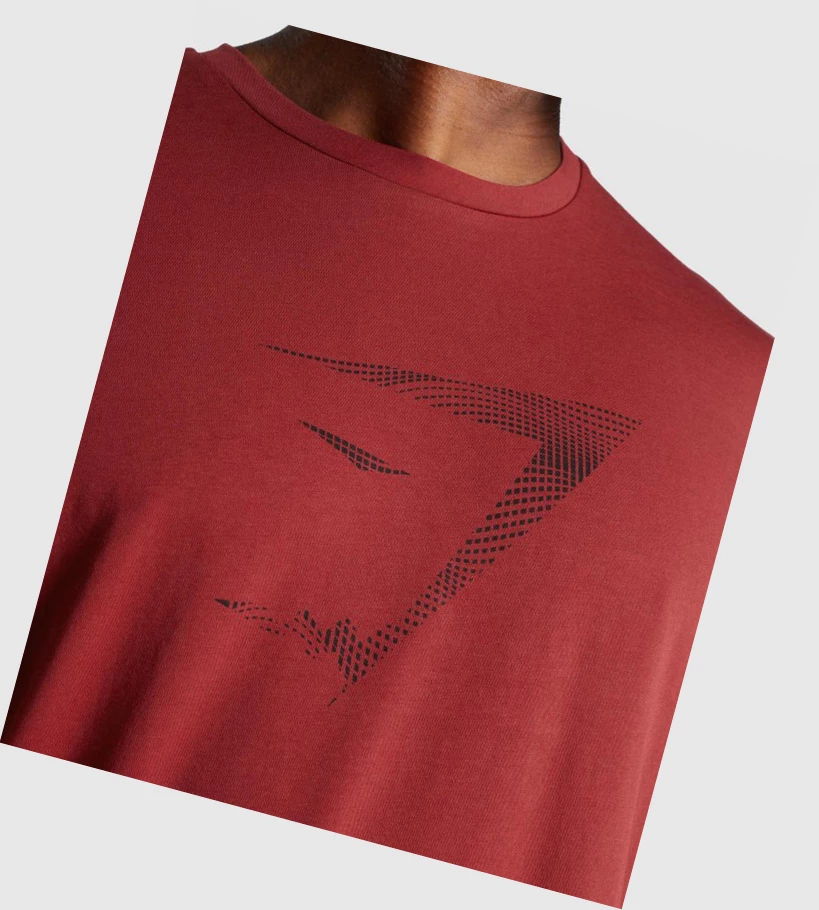 Gymshark Sharkhead Infill Miesten T Paidat Viininpunainen | EHZBPK652