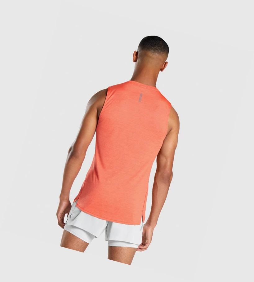 Gymshark Speed Miesten Hihaton Paita Oranssi | RXGWIJ781
