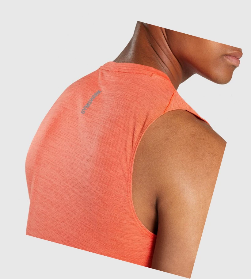 Gymshark Speed Miesten Hihaton Paita Oranssi | RXGWIJ781