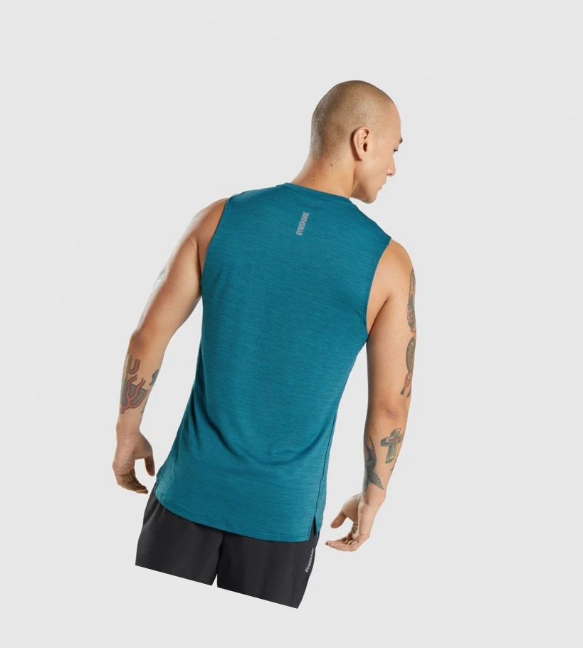 Gymshark Speed Miesten Hihaton Paita Turkoosi Turkoosi | FEPRIS394