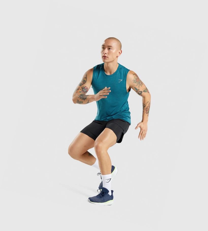 Gymshark Speed Miesten Hihaton Paita Turkoosi Turkoosi | FEPRIS394