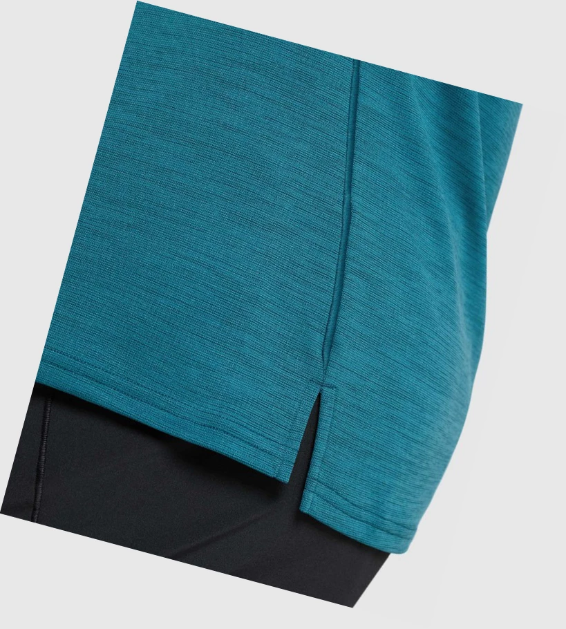 Gymshark Speed Miesten Hihaton Paita Turkoosi Turkoosi | FEPRIS394