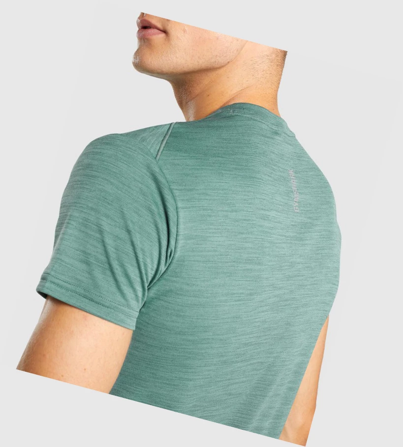 Gymshark Speed Miesten T Paidat Tummanvihreä | FMNRBG734