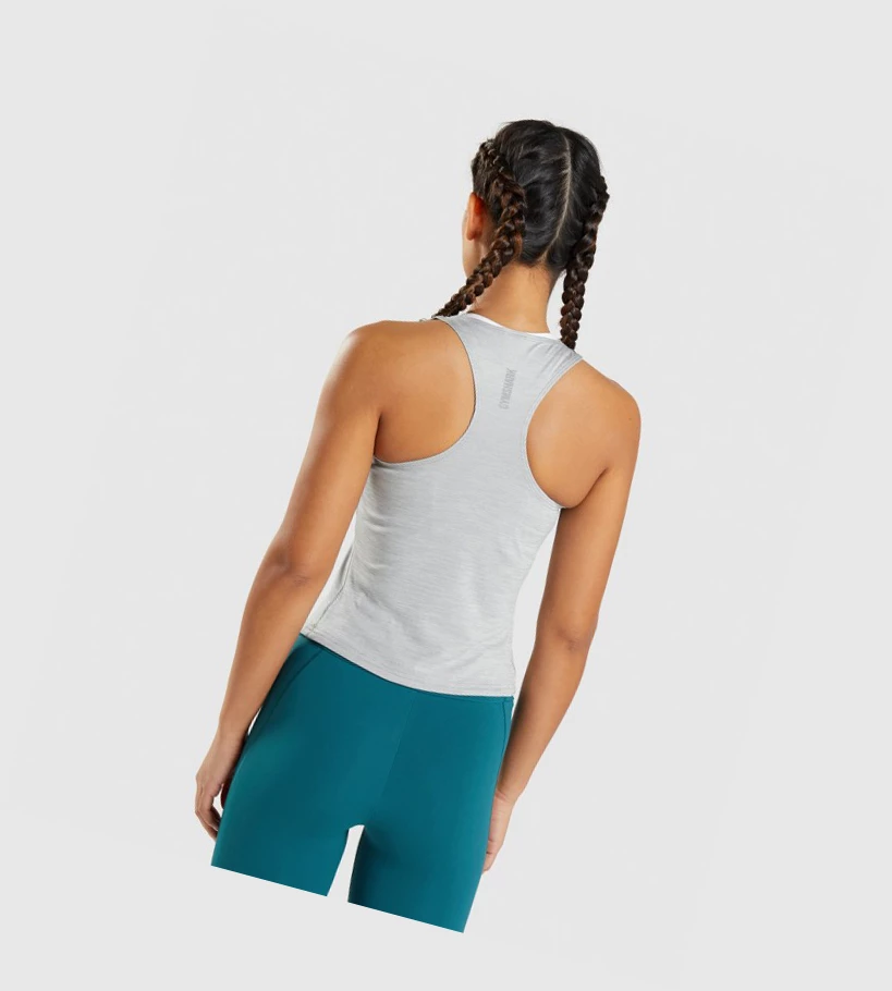Gymshark Speed Naisten Hihaton Paita Harmaat Vihreä | WFNEIH759
