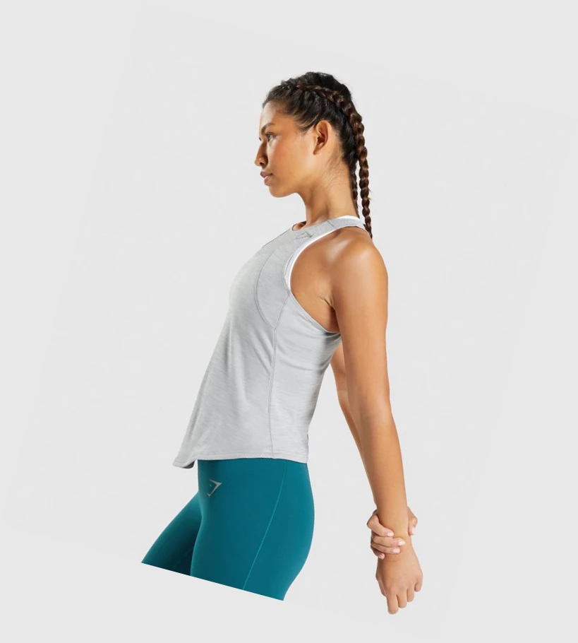Gymshark Speed Naisten Hihaton Paita Harmaat Vihreä | WFNEIH759