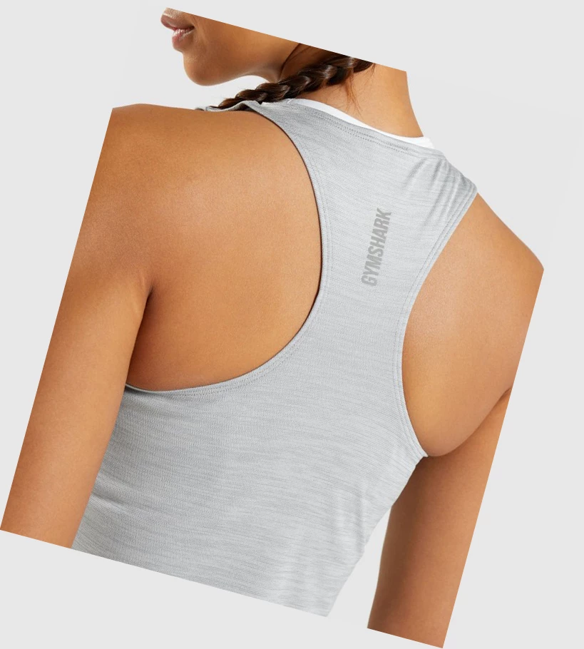 Gymshark Speed Naisten Hihaton Paita Harmaat Vihreä | WFNEIH759