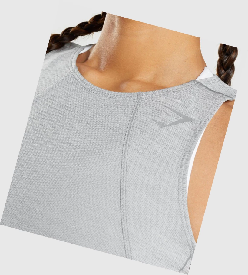 Gymshark Speed Naisten Hihaton Paita Harmaat Vihreä | WFNEIH759