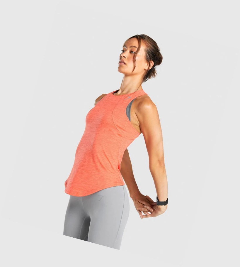 Gymshark Speed Naisten Hihaton Paita Oranssi | CRWDQH659