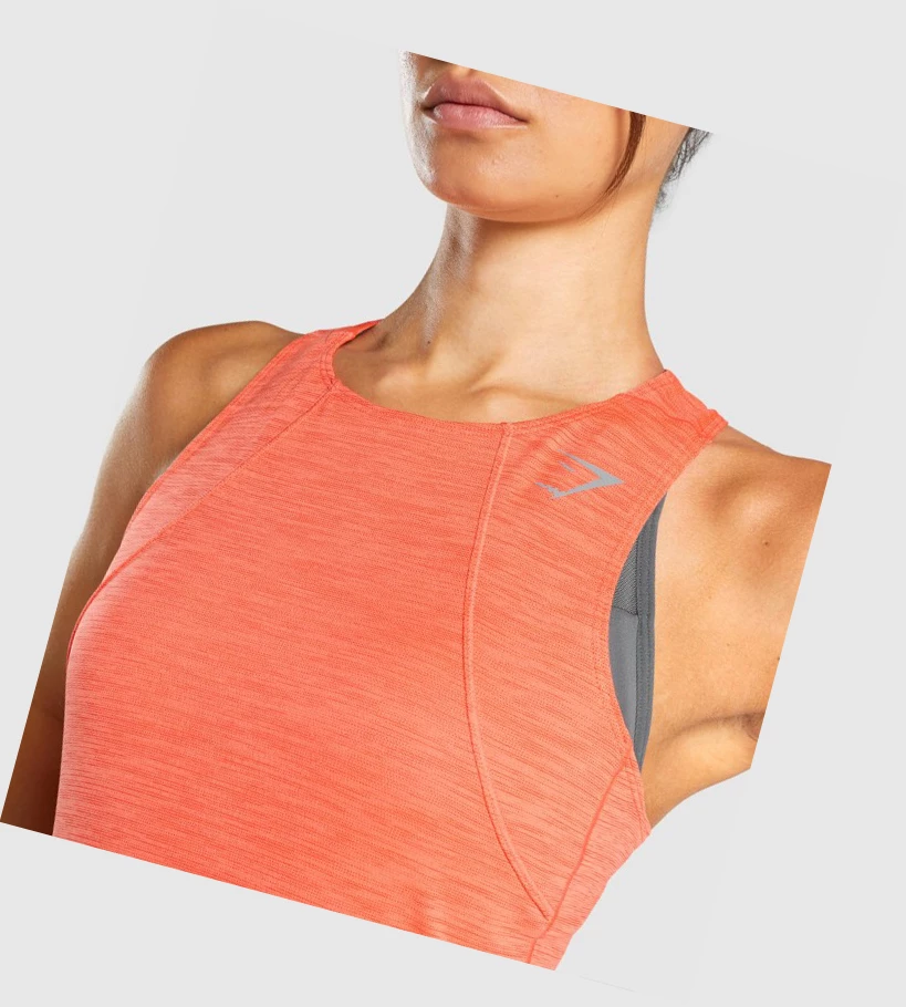 Gymshark Speed Naisten Hihaton Paita Oranssi | CRWDQH659