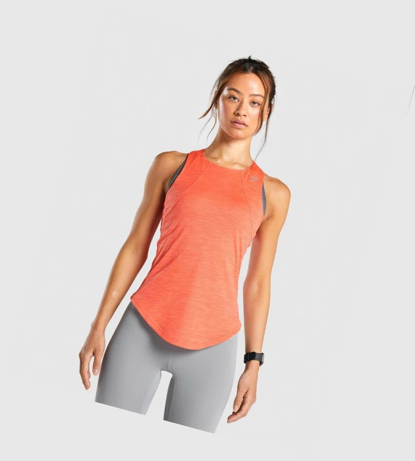 Gymshark Speed Naisten Hihaton Paita Oranssi | CRWDQH659