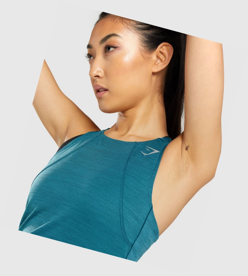 Gymshark Speed Naisten Hihaton Paita Turkoosi Turkoosi | UQOLFK482