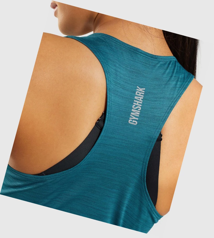 Gymshark Speed Naisten Hihaton Paita Turkoosi Turkoosi | UQOLFK482