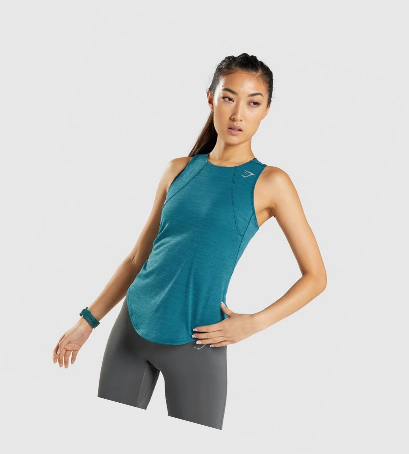 Gymshark Speed Naisten Hihaton Paita Turkoosi Turkoosi | UQOLFK482