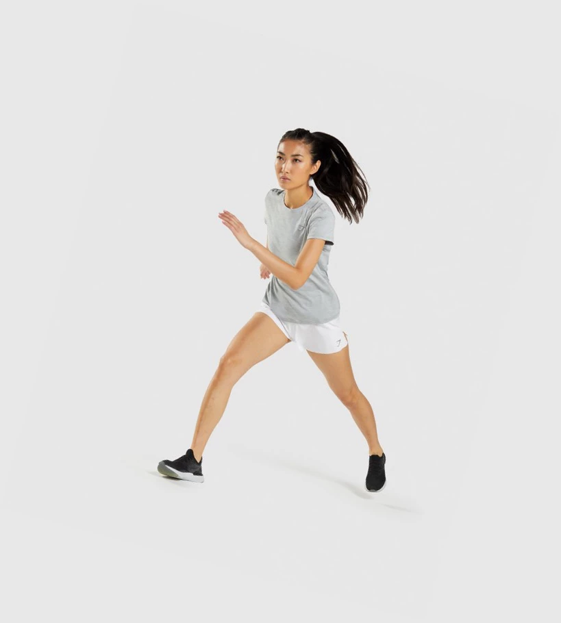 Gymshark Speed Naisten Shortsit Valkoinen | DHBVYA324
