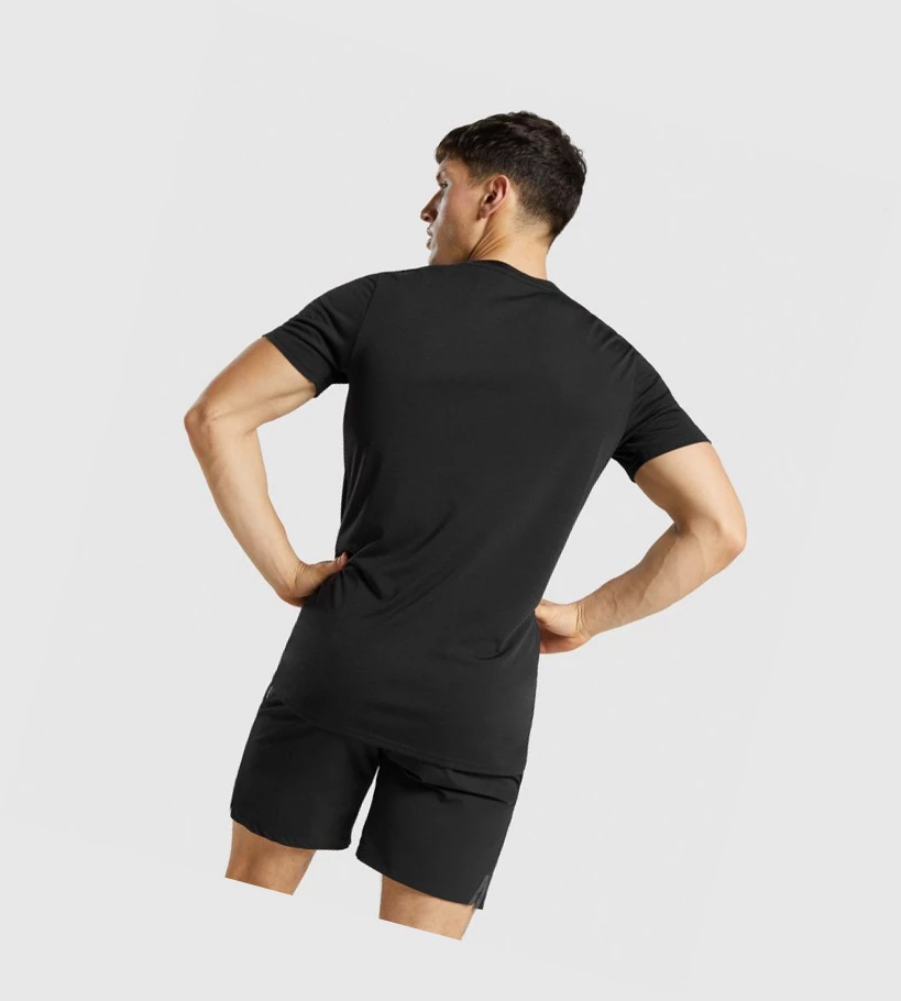 Gymshark Sports Miesten T Paidat Mustat | LOUBQI267