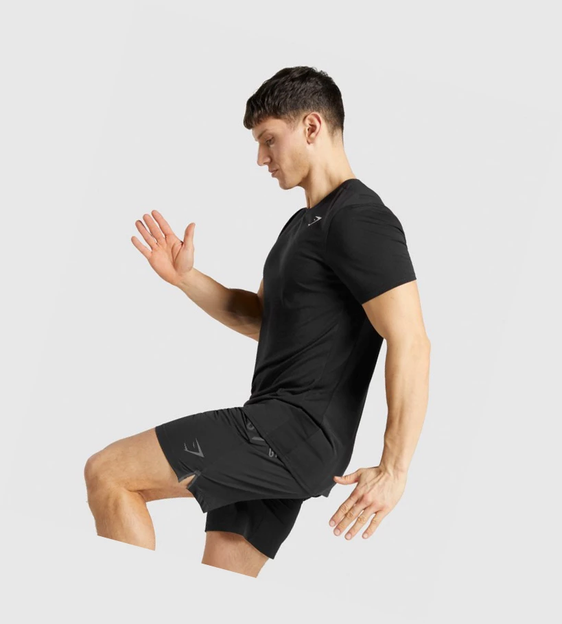 Gymshark Sports Miesten T Paidat Mustat | LOUBQI267