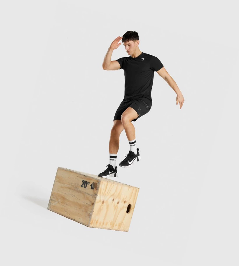 Gymshark Sports Miesten T Paidat Mustat | LOUBQI267
