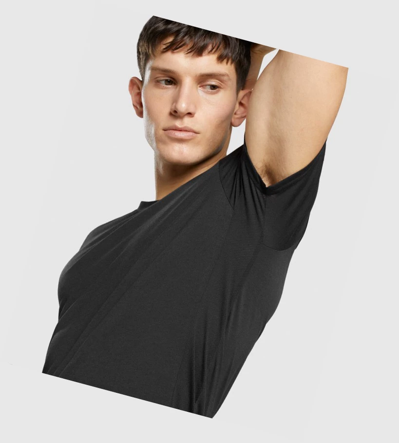 Gymshark Sports Miesten T Paidat Mustat | LOUBQI267