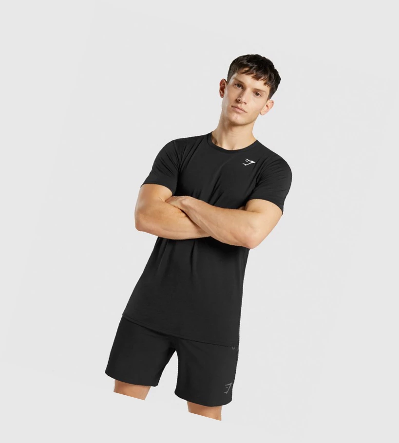 Gymshark Sports Miesten T Paidat Mustat | LOUBQI267