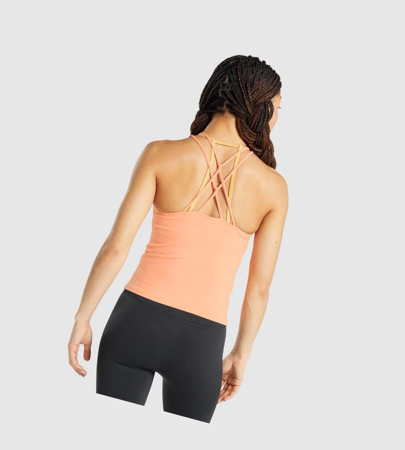 Gymshark Studio Naisten Hihaton Paita Koralli | NVGRSO821