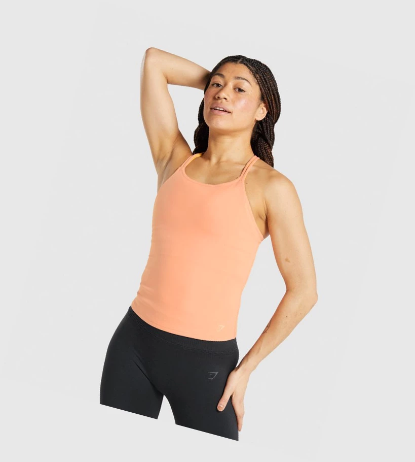 Gymshark Studio Naisten Hihaton Paita Koralli | NVGRSO821