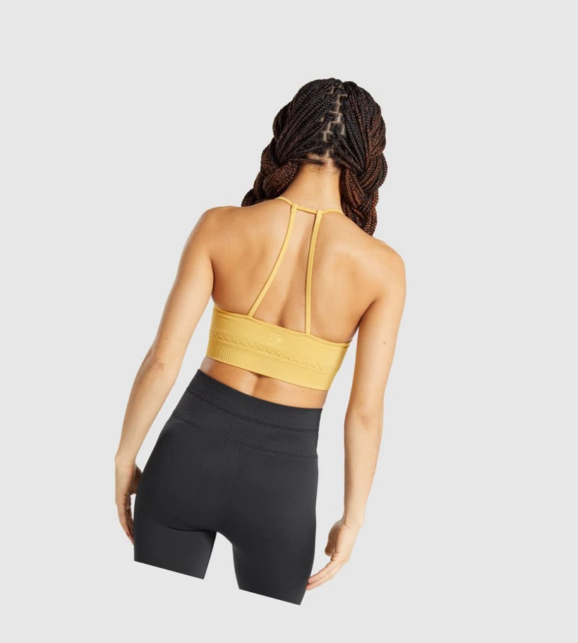 Gymshark Studio Seamless Naisten Urheiluliivit Keltainen | EDWGNL935