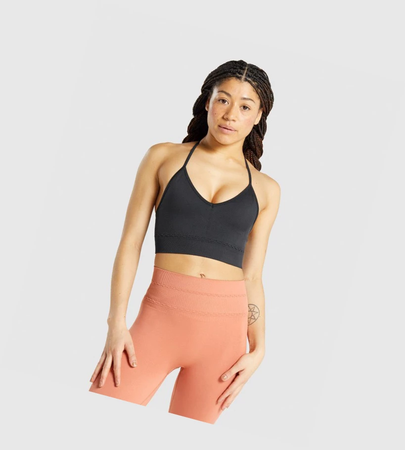 Gymshark Studio Seamless Naisten Urheiluliivit Mustat | HZQKNG816