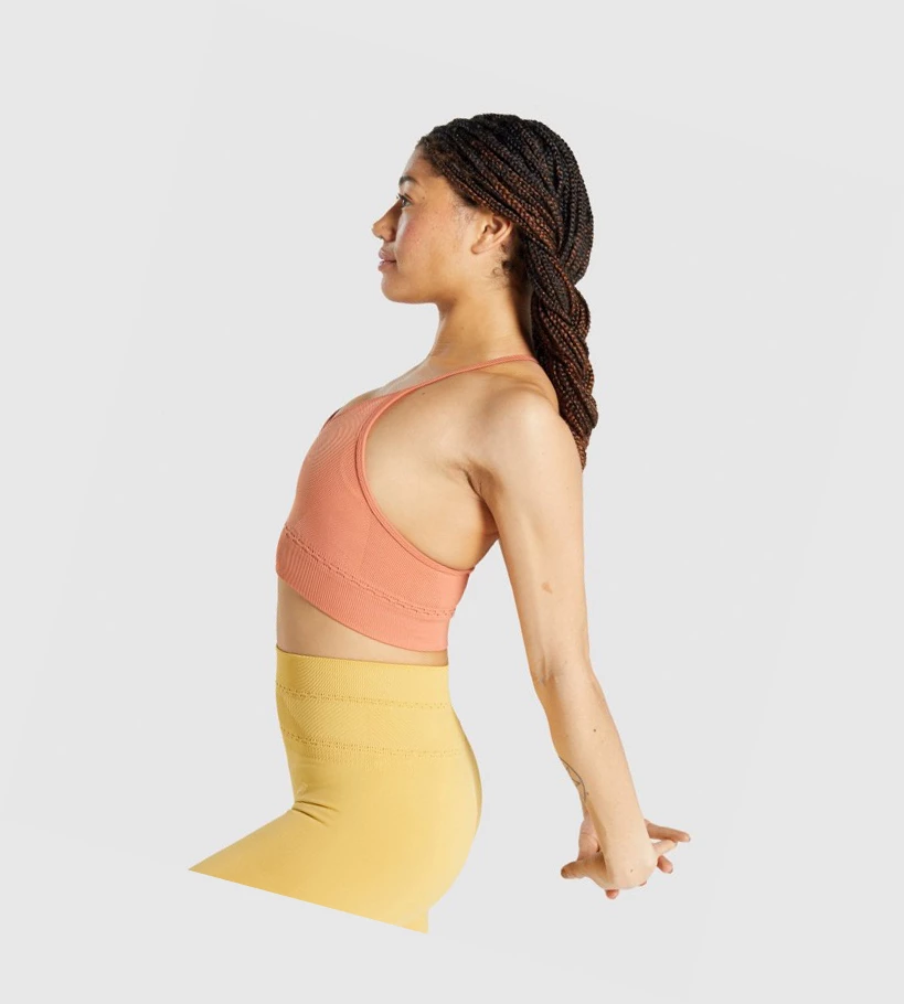 Gymshark Studio Seamless Naisten Urheiluliivit Oranssi | OPINFD780