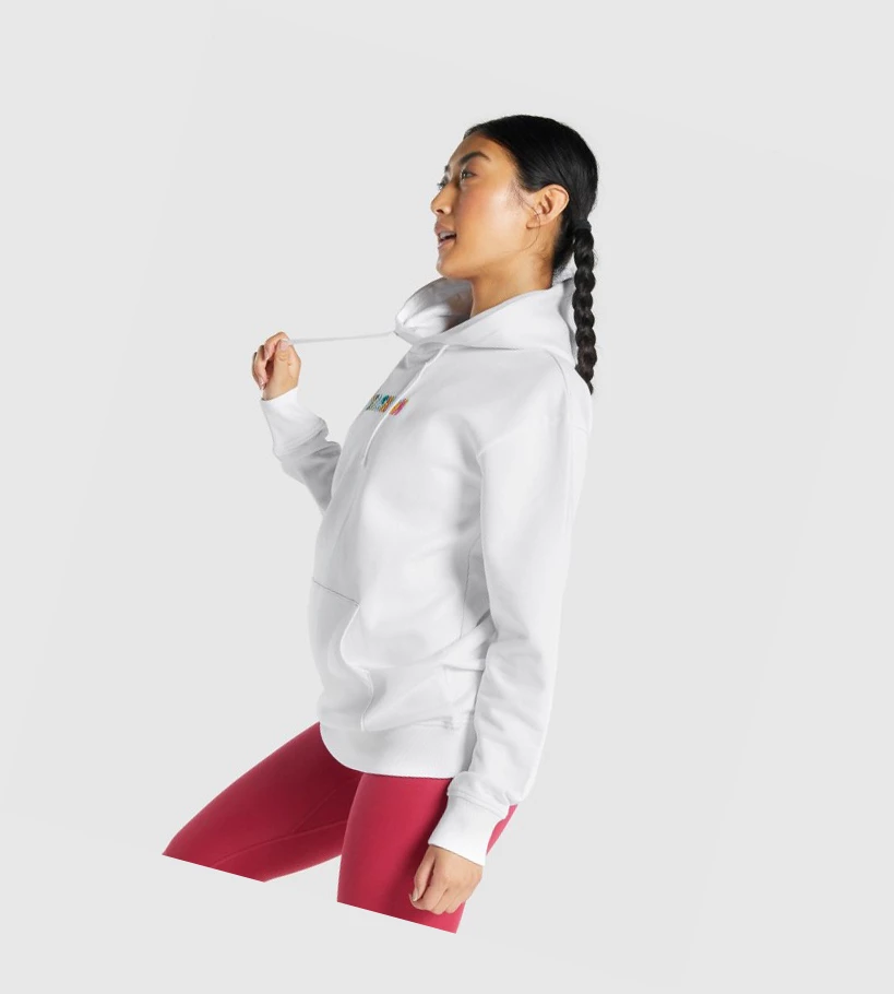 Gymshark Sundae Graafinen Oversized Naisten Vaatteet Valkoinen | CIAQMO760