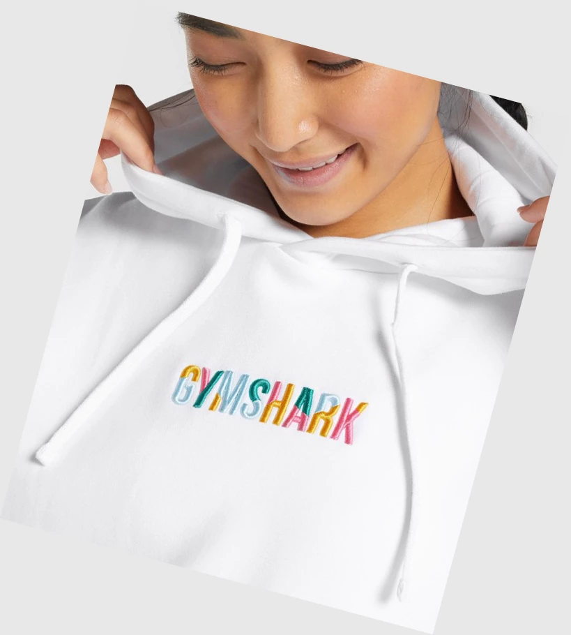Gymshark Sundae Graafinen Oversized Naisten Vaatteet Valkoinen | CIAQMO760