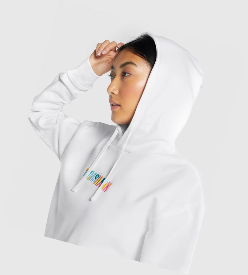Gymshark Sundae Graafinen Oversized Naisten Vaatteet Valkoinen | CIAQMO760