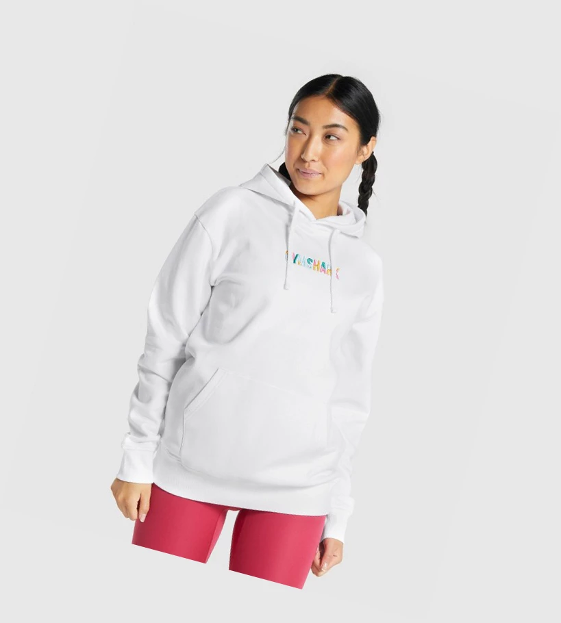 Gymshark Sundae Graafinen Oversized Naisten Vaatteet Valkoinen | CIAQMO760