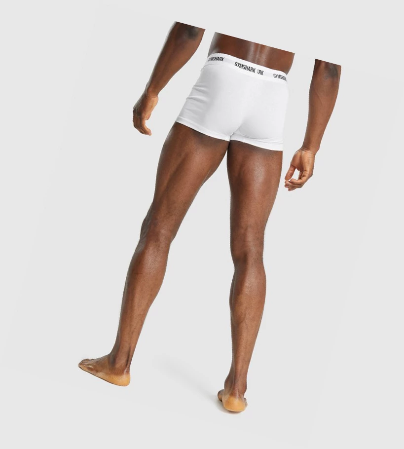 Gymshark Trunk 2pk Miesten Alusvaatteet Valkoinen | 758AIJLWM