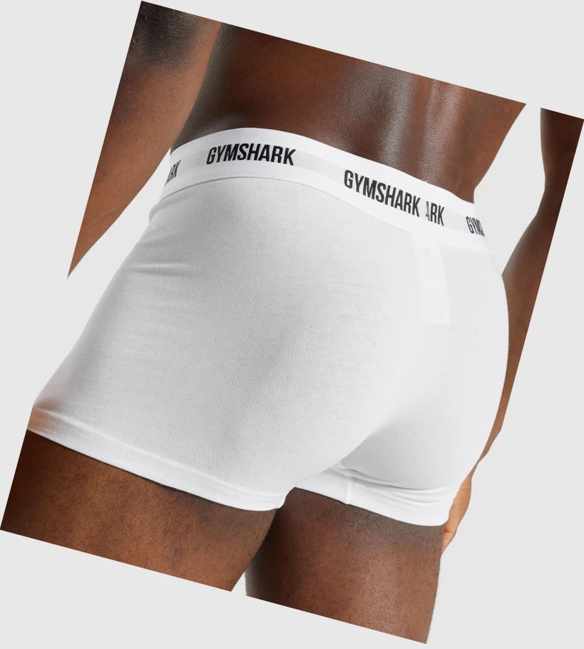 Gymshark Trunk 2pk Miesten Alusvaatteet Valkoinen | 758AIJLWM