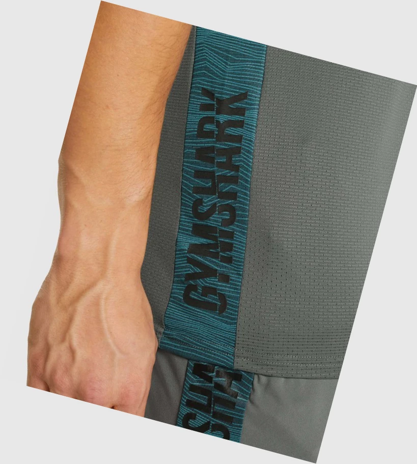 Gymshark Urheilu Miesten Hihaton Paita Harmaat | HBVRNT320