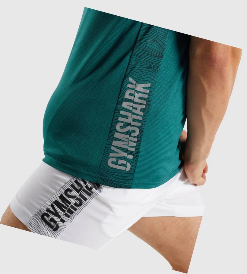 Gymshark Urheilu Miesten Hihaton Paita Turkoosi | GYSDCN659