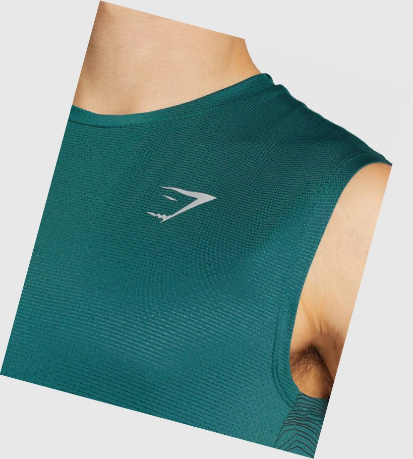 Gymshark Urheilu Miesten Hihaton Paita Turkoosi | GYSDCN659