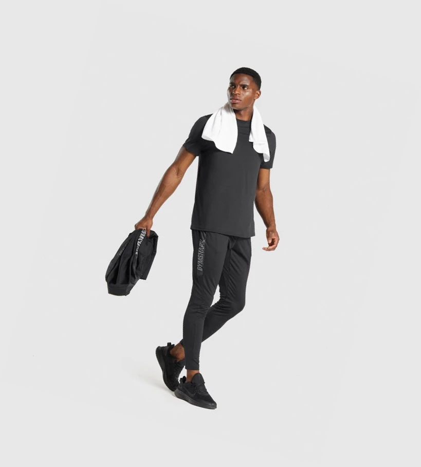 Gymshark Urheilu Miesten Juoksuvaatteet Mustat | WCKAFN843